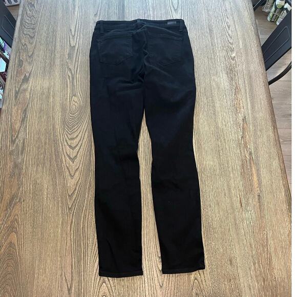 Paige Verdugo Ultra Skinny Jeans Mid-Rise Distressed Denim Stretch Black Size 28 - Picture 7 of 11